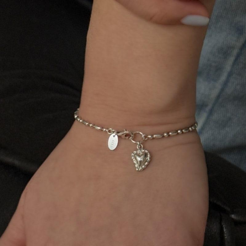 Melliv Ugly Heart Pendant Mix Eggball Chain Bracelet_mvb04