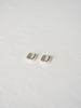 The Part Of [Silver 925] Bold Sq Earrings (Two Colors)