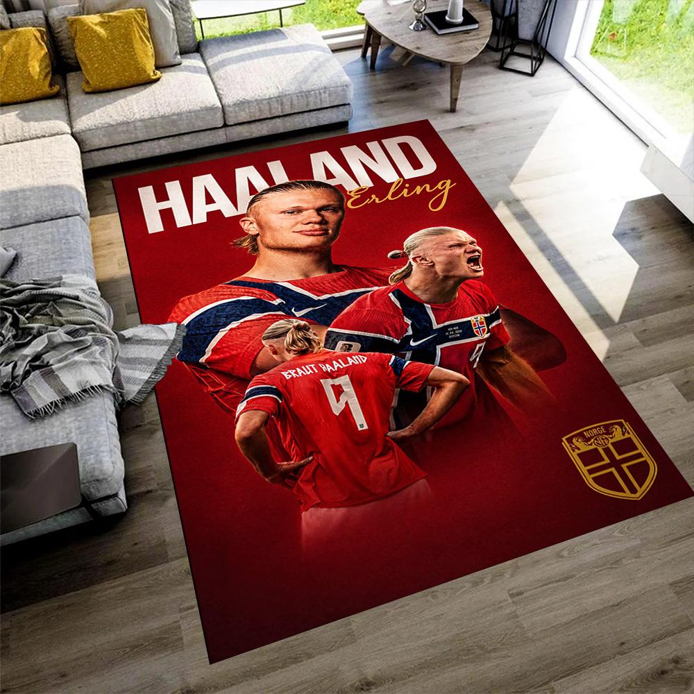 Haaland Area Rug Design for Foyer Study room Decorate room Hallway Antislip Carpet Anime Office Decor Perfect Gift for Valentine's Wedding Birthday