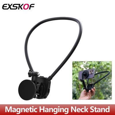 Magnetic Neck Chest Mount Cell Phone Necklace Holder for iPhone For GoPro Hero 12 11 10 9 Insta360 X4 X3 Osmo Action 4 3 Cameras