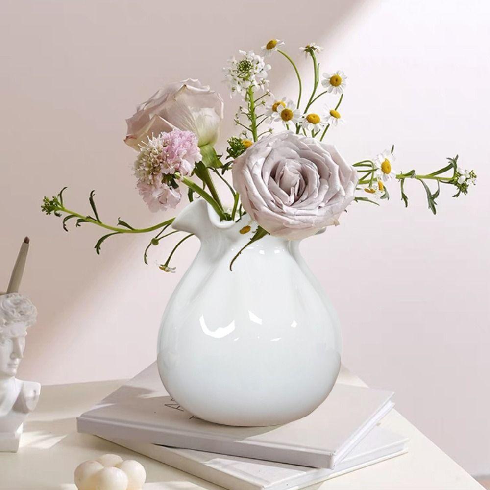 Modern Onion Ceramic Vase Minimalist Flower Pot Creative Garlic Shape Vase  Dried Flower