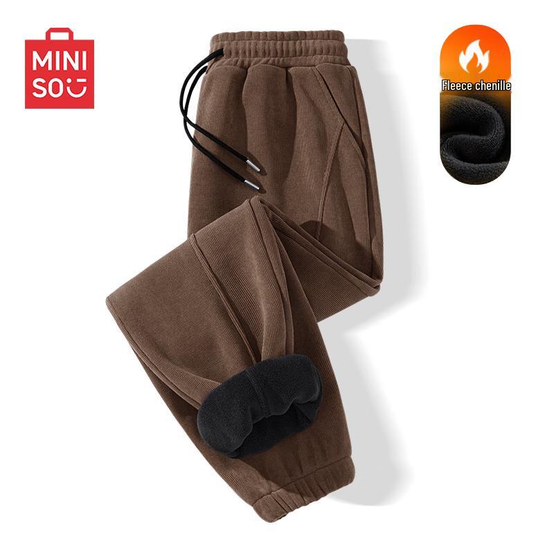 MINISO Men's Winter Chenille Cuffed Sweatpants