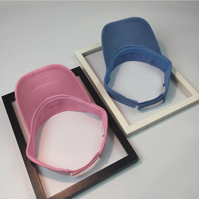 Korean Women's Quick-Dry Sports Visor: Solid Color, Sun Protection for Summer