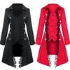 European-American Medieval Solid Color Long-Sleeve Irregular Women's Jacket for Stage Performance