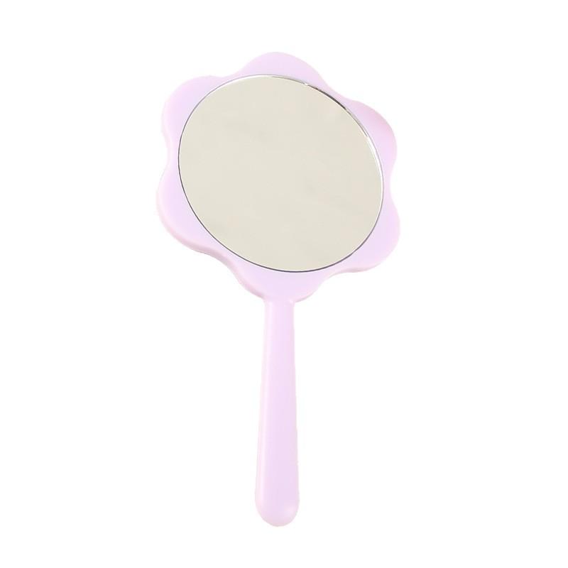 DIY Handheld Makeup Mirror with Creative Handle - Portable and Stylish for Girls