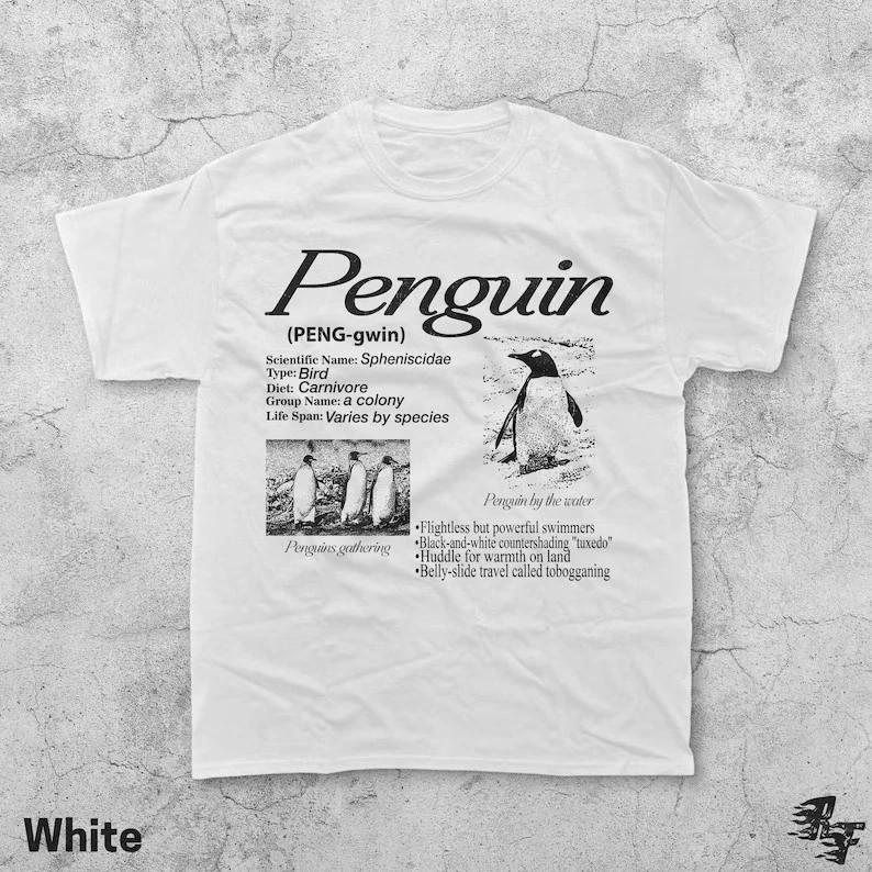 Penguin Vintage 90s Graphic T-Shirt, Retro Arctic Bird Tee XS