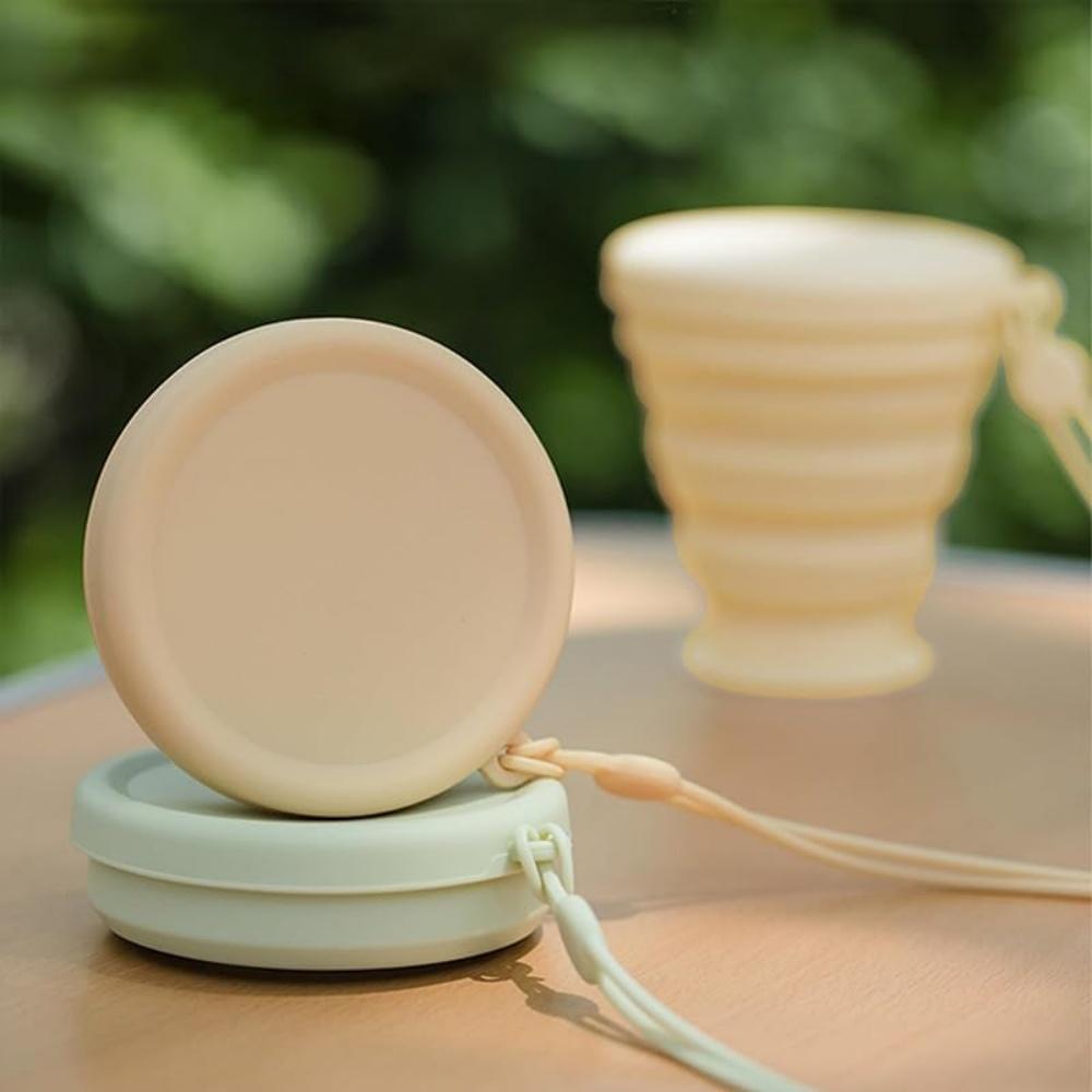 Faltbecher aus Silikon, BPA-freier tragbarer zusammenklappbarer Reisebecher, ideal für Picknicks, Camping und Outdoor-Wandern