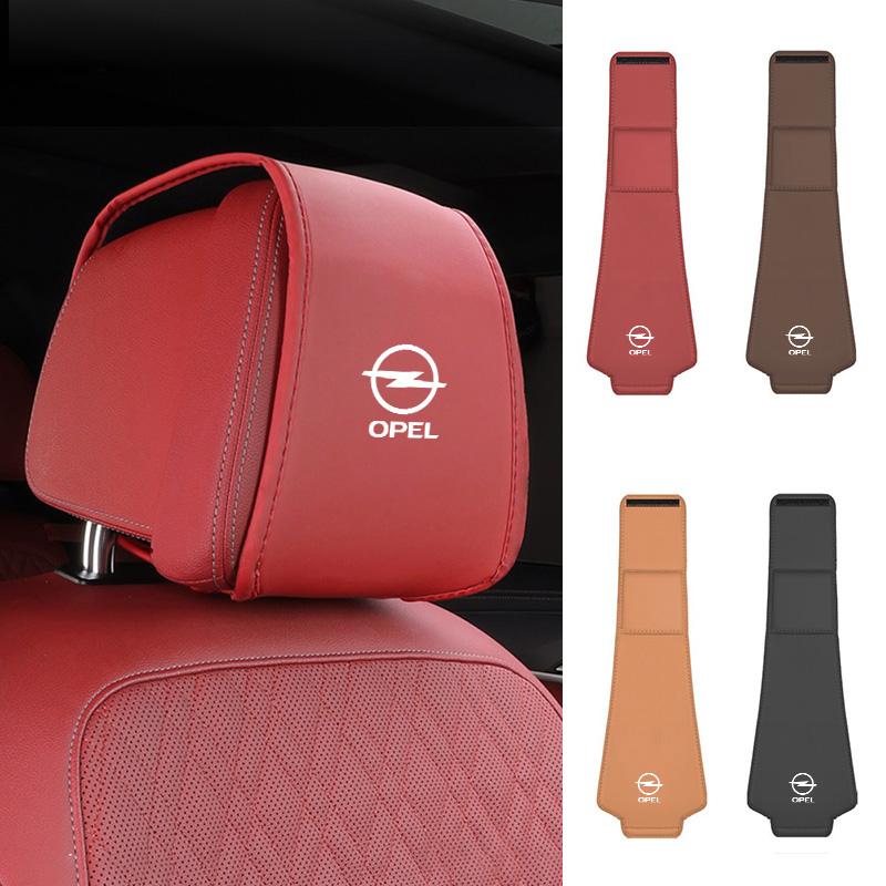 Leather Car Seat Headrest Protective Cover Accessories For Opel Astra J K OPC Corsa Vectra D Zafira B Insignia Mokka Vivaro