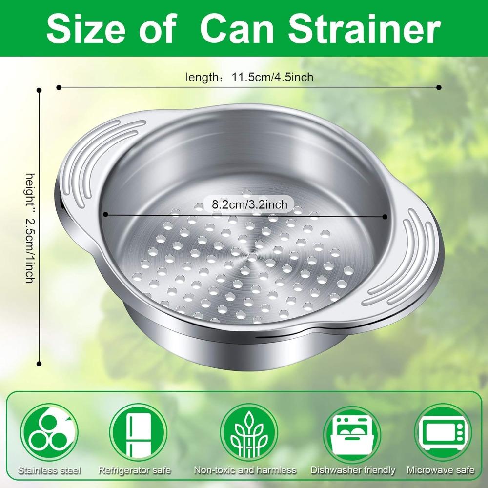 1 Pcs Can Filter Stainless Steel Canning Colander Vegetable and Fruit Can Filter Suitable for Beans Vegetables and Fruits Tuna