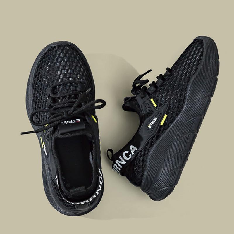 Women's Mesh Hole Shoes Breathable Thick Sole Versatile Sports Shoes Student Casual Running Shoes