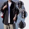 [Inkpoo] Men's Summer Shirt, Short Sleeve, Oversized, Loose Fit, Body-Shaping, Sweat-Stain Resistant, Comfortable, Breathable, Soft Touch, Lightweight