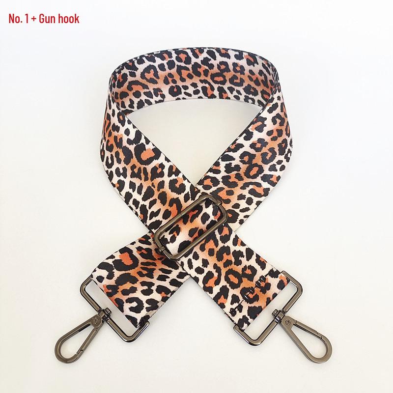 Colorful Leopard Print Adjustable Shoulder Strap - 5CM Wide, Single Shoulder, Crossbody.