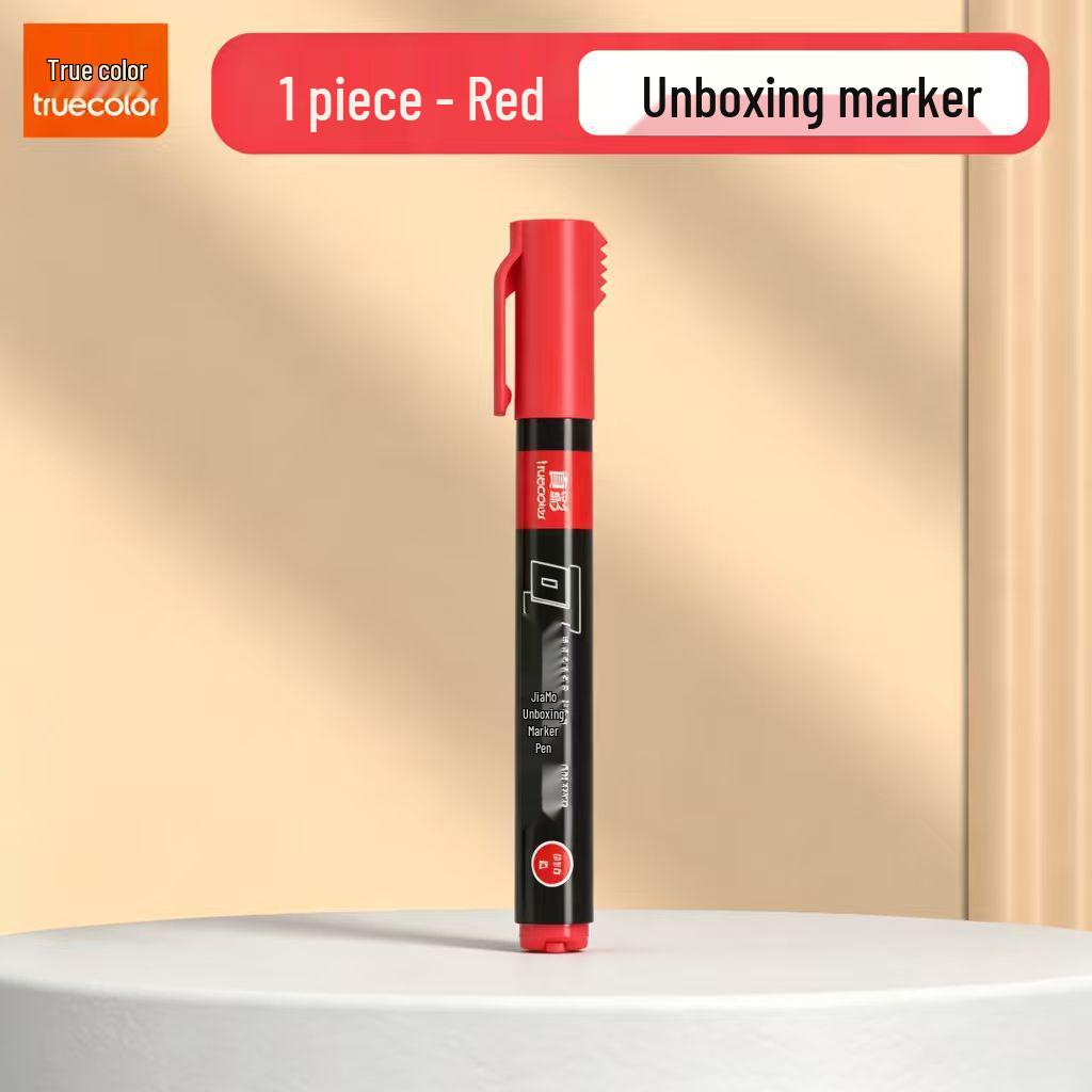 True Color Dual-Head Quick-Dry Fine-Tip Marker for Kids - Black, Waterproof, Oil-Based