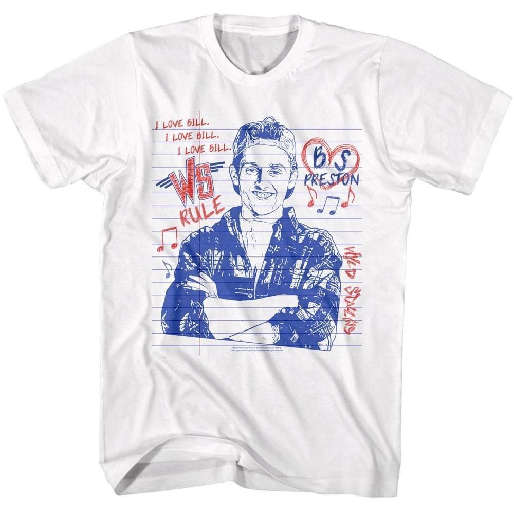 I Love Bill S Preston Notebook Doodles Men T Shirt