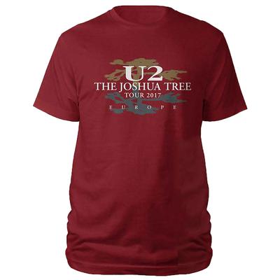 Herren U2 Joshua Tree 2017 T-Shirt Groß Rot