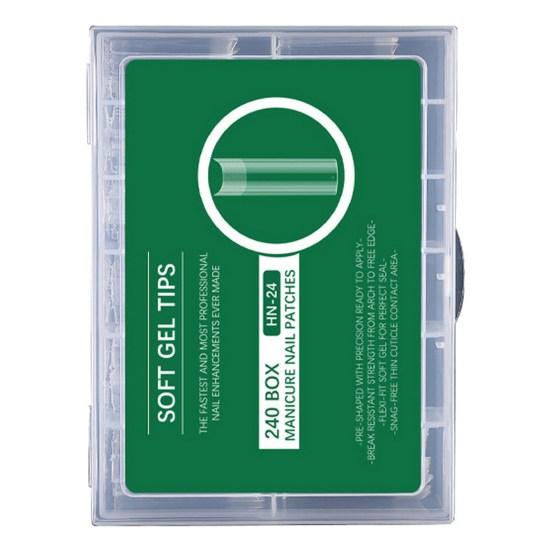 Yousheng 240Pcs Nail Art False Patch Set Seamless Versatile Lengthened Frosted Texture Anti-break Long Lifespan Nail Tips