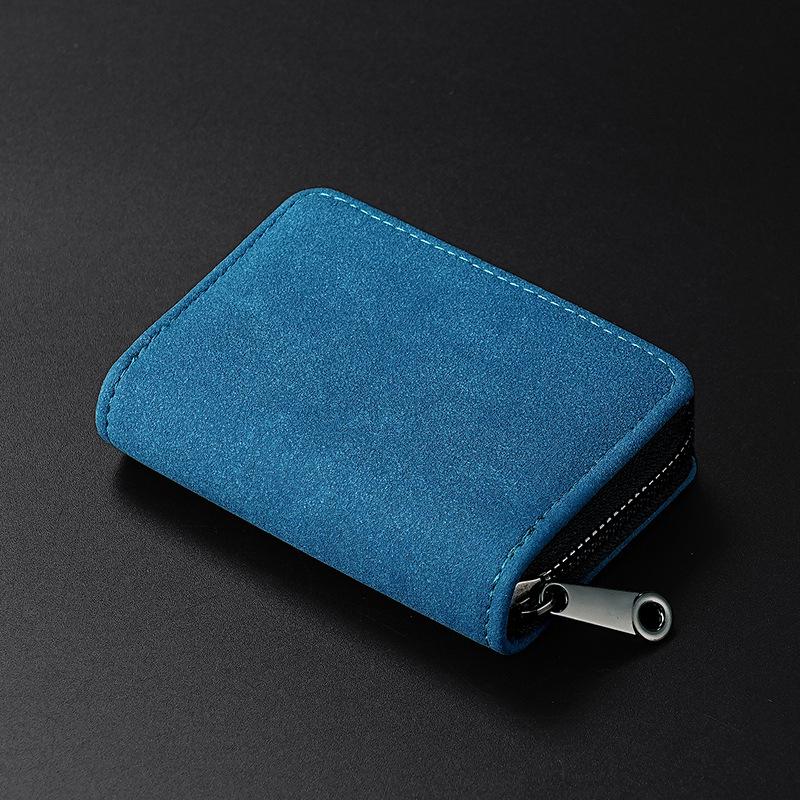 Portafoglio da uomo antifurto e portacarte ad alta capacità con più scomparti per carte, porta patente e portamonete.