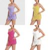 Summer Sleeveless A Line Dress With Removable Padded Shorts For Casual Wear
