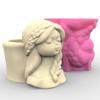 Silicone Planter Mold Cute Side Braids Flower Pot Mold Pen Holder Vase Resin Mold Concrete Cement Resin Mold DIY Craft