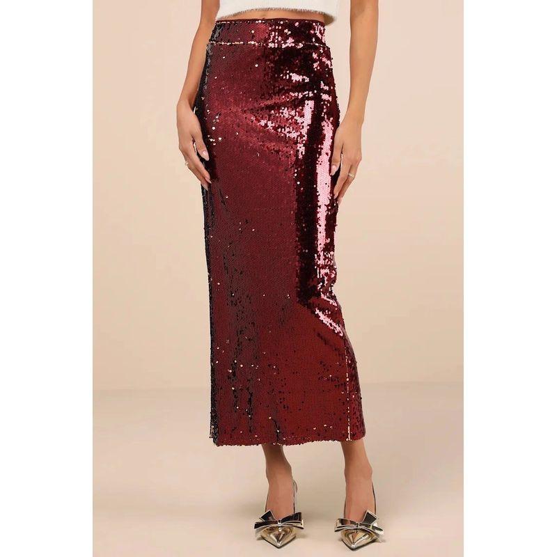 

Заказ для внешней торговли Лу Домашний темперамент Пайетки Блестящий Высокое качество Супер фигура Богиня Юбка для вечеринки по случаю дня рождения Юбка