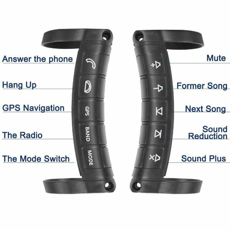 Multifunktions-Ersatz-DVD-Taste Lenkradtaste 10 Tasten Lenkrad-Navigationscontroller Zubehör