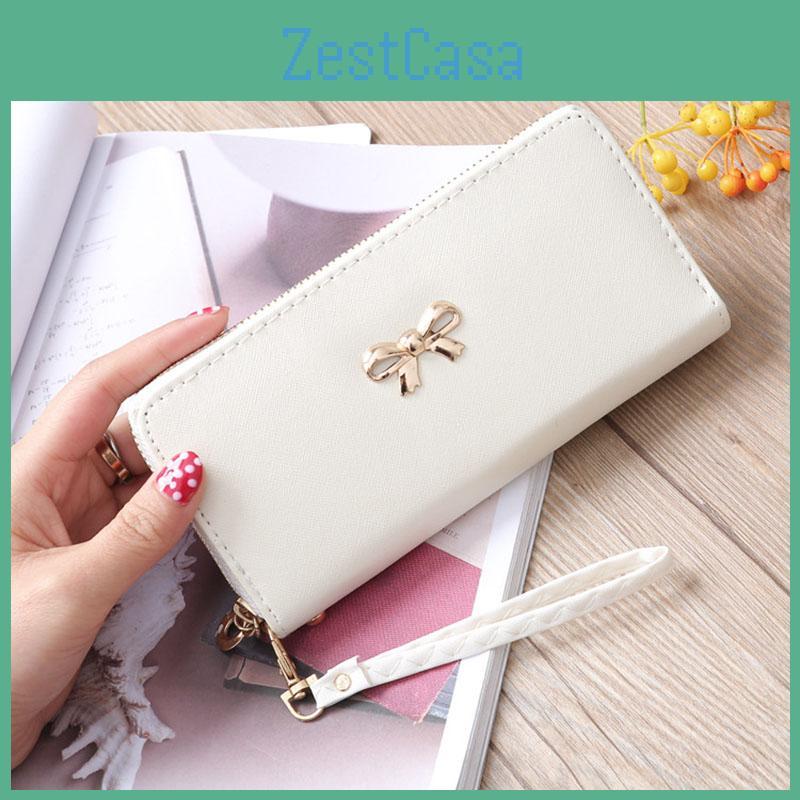 Premium Lady Zipper Around Women Clutch Leather Long Wallet And Card Holder