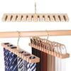 Beechwood Belt Hanger, Storage Tie Hanger, Anti-Slip Tie Rack, Plenty of Tie Storage, Rotating Underwear Storage, Belt Organizer, Space-Saving Wooden