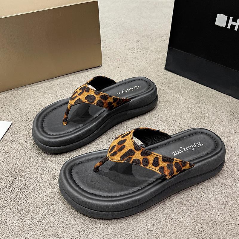 Zehensandalen modische Sandalen mit dicker Sohle neue Flip-Flops Damen Strand Sommer Outdoor rutschfest