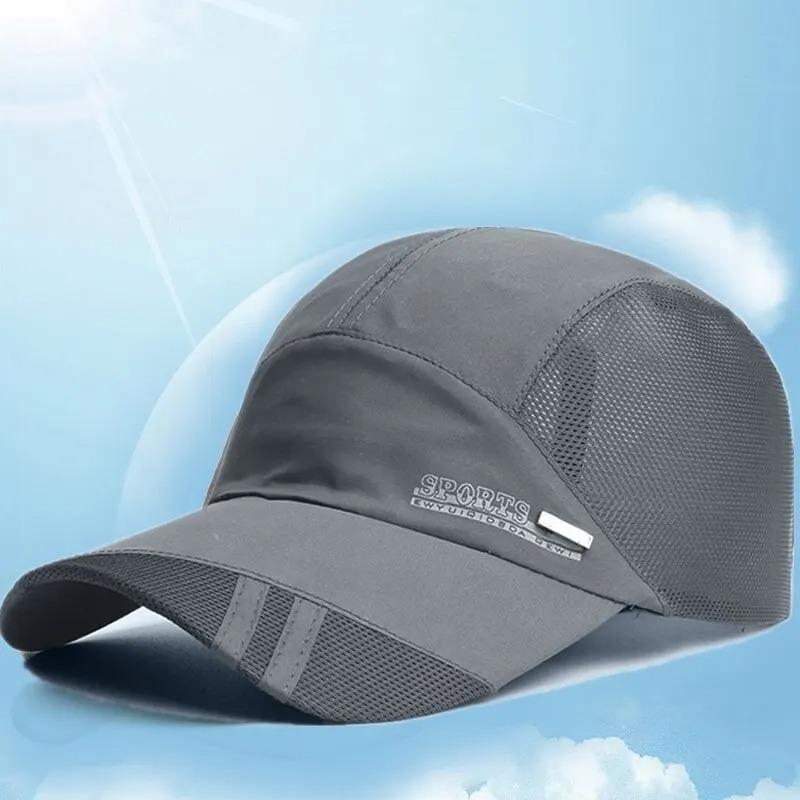 4-in-1 Spring Sun & Sports Hat - UPF50+ Breathable Baseball Cap with Sweat-Wicking Band, Quick-Dry Design for Outdoor/Travel