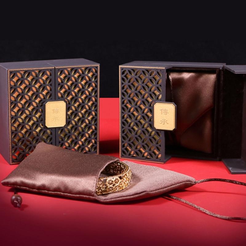 Elegant Black Jewelry Boxes Fancy Cardboard Designs Portable Accessory for Necklace Ring Earring Display and Storage