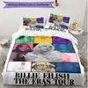 3pcs Duvet Cover Set (1*Duvet Cover + 2*Pillowcase, Without Core), Billie Eilish Print Soft All‑Season Bedding Set, Home Bedroom Decor Gift