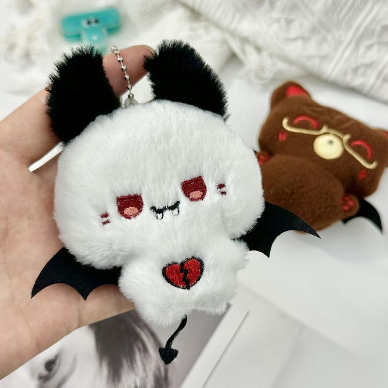 Lustiges Fledermaus Kleiner Teufel Plüschtier Anhänger Niedliche Plüsch Accessoires Halloween Tasche Anhänger Quietschendes Ornament Kawaii Tasche Schlüsselanhänger Anhänger