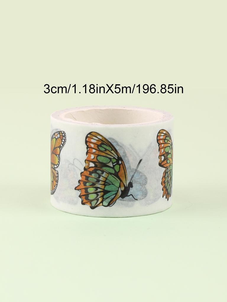1pc Large Butterfly Washi Tape Stationery Journaling Aesthetic Back-To-School Masking Tape Perfect Gift For Artists & Crafters