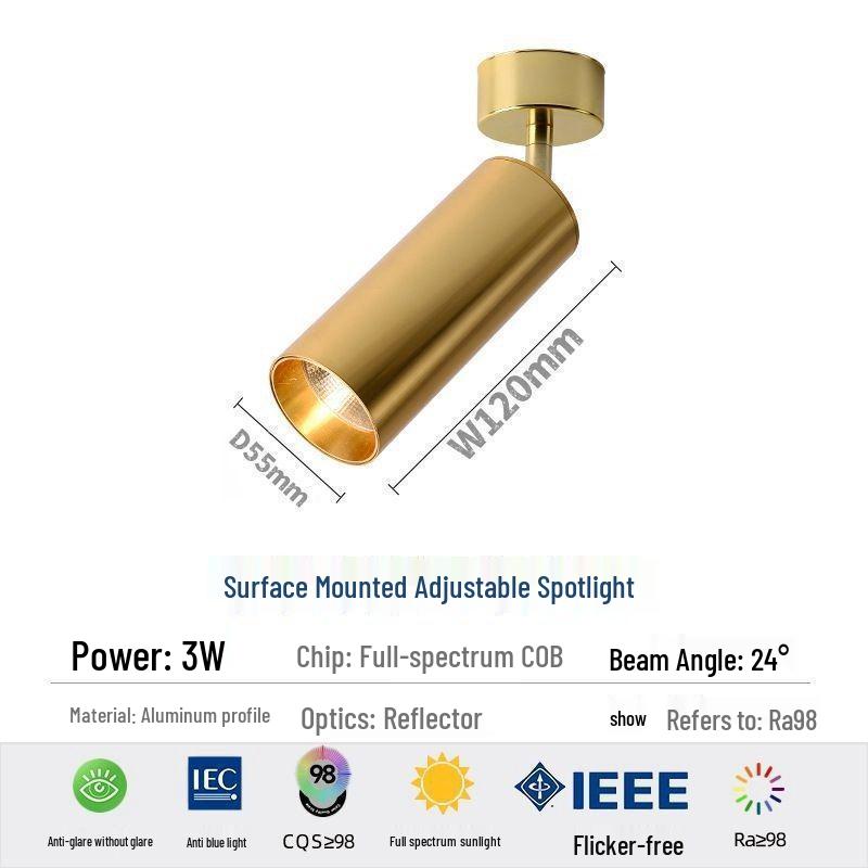 

Регулируемый угол светодиодный подвесной прожектор для магазинов одежды и гостиных Single 3W: Warm White 3000K