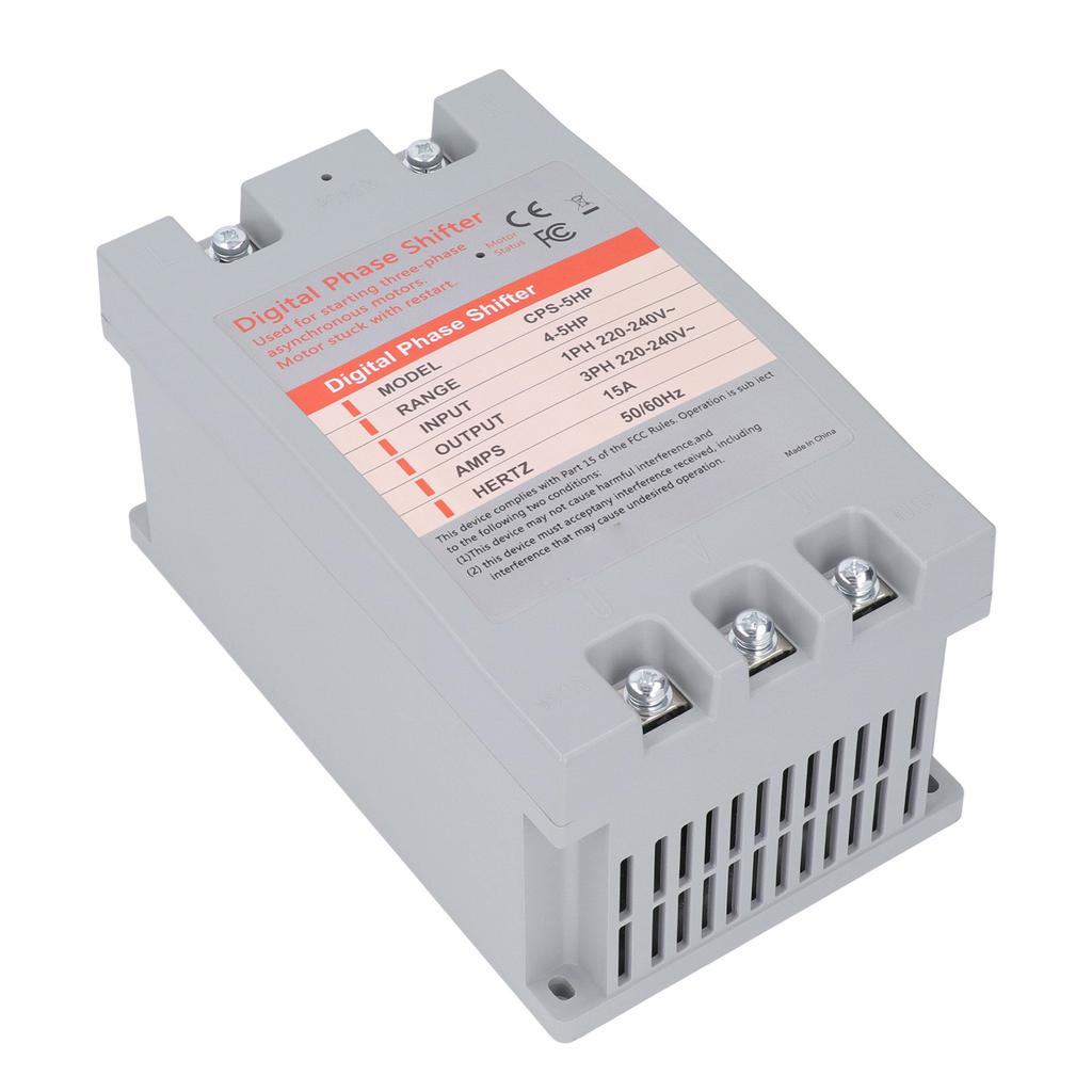 Single to 3 Phase Converter Digital Phase Converter 4 to 5 Horsepower 2.2 to 3.7kw 220‑240VAC