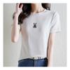 Navava Women NT1612 RabbiT Beads Round Neck ShorT Sleeve T shirT