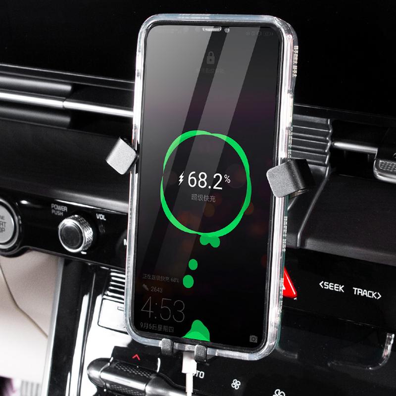 For Kia Carnival    2024 Car-Styling Carbon Style Air Vent Clip Mount Mobile Phone Holder Cellphone Stand Support