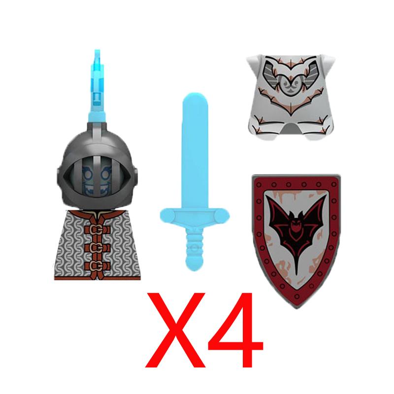 Military Medieval Building Blocks Napoleonic Wars Castle Knight Soldier Figures Weapons Guns British French Army Infantry MOC