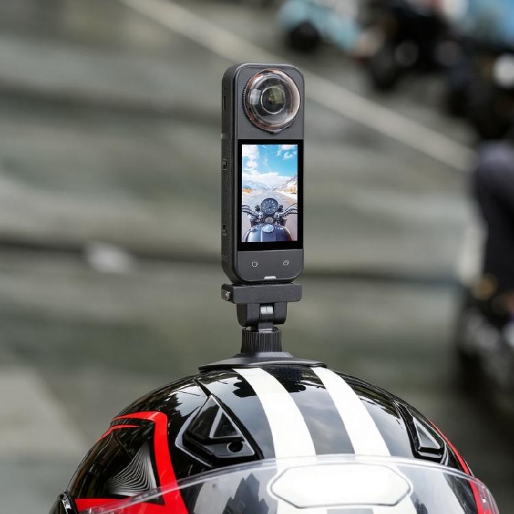 Cycling Helmet Camera Mount with 360°Swivel Positioning Structure, Adhesive Quick Release Base for X4 Air/ X5 Setup Use