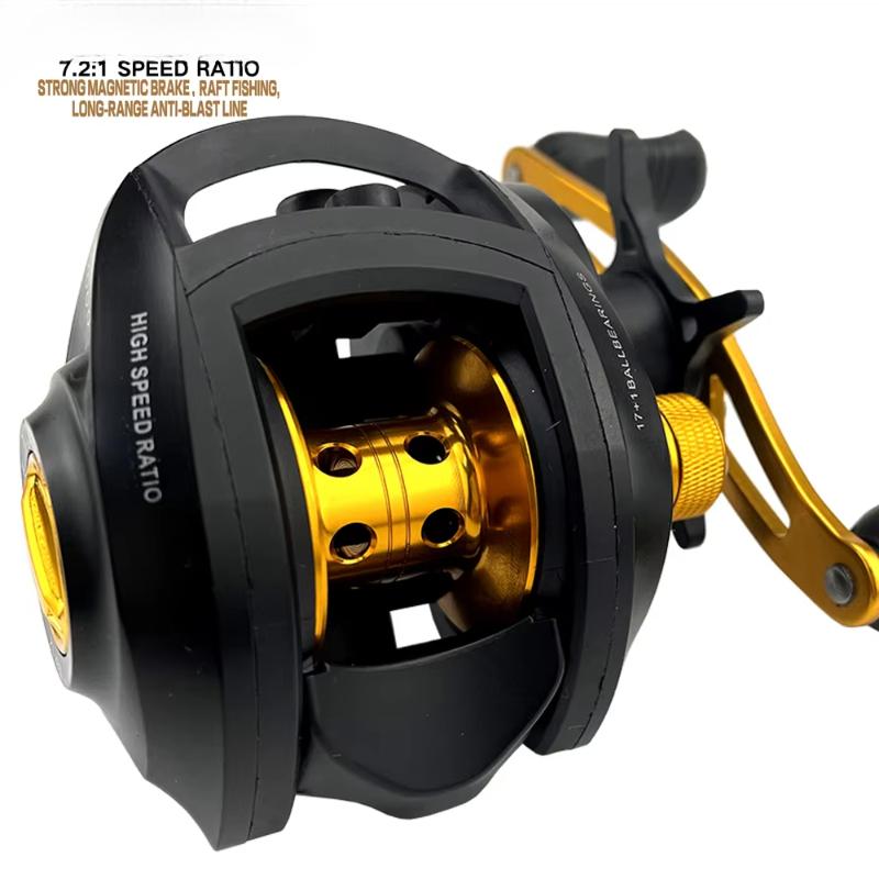 Moulinet De Pêche Casting 7.2:1, 8kg – Frein Magnétique, Tout Neuf !