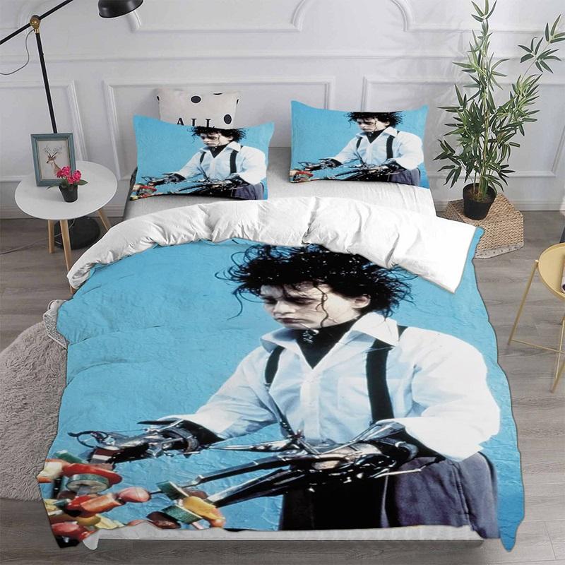 Edward Scissorhand’s Bedding Sets Comforter Quilt Bed Cover Duvet Cover Pillow Case 2-3 Pieces Sets Kids Adult Size