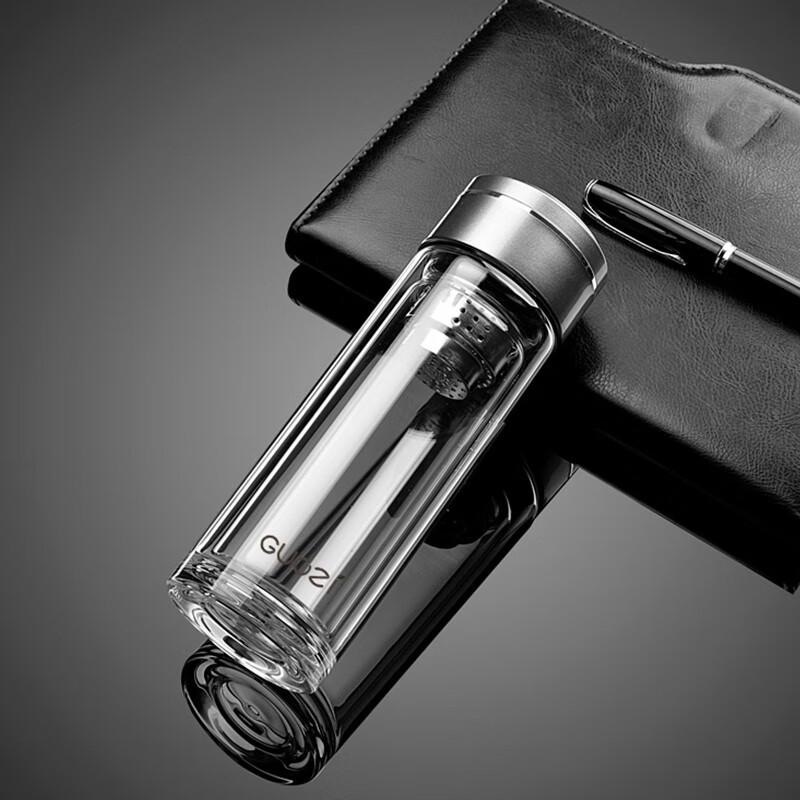 Guozi GZ-S44 Double-Wall Glass Tea Infuser Mug