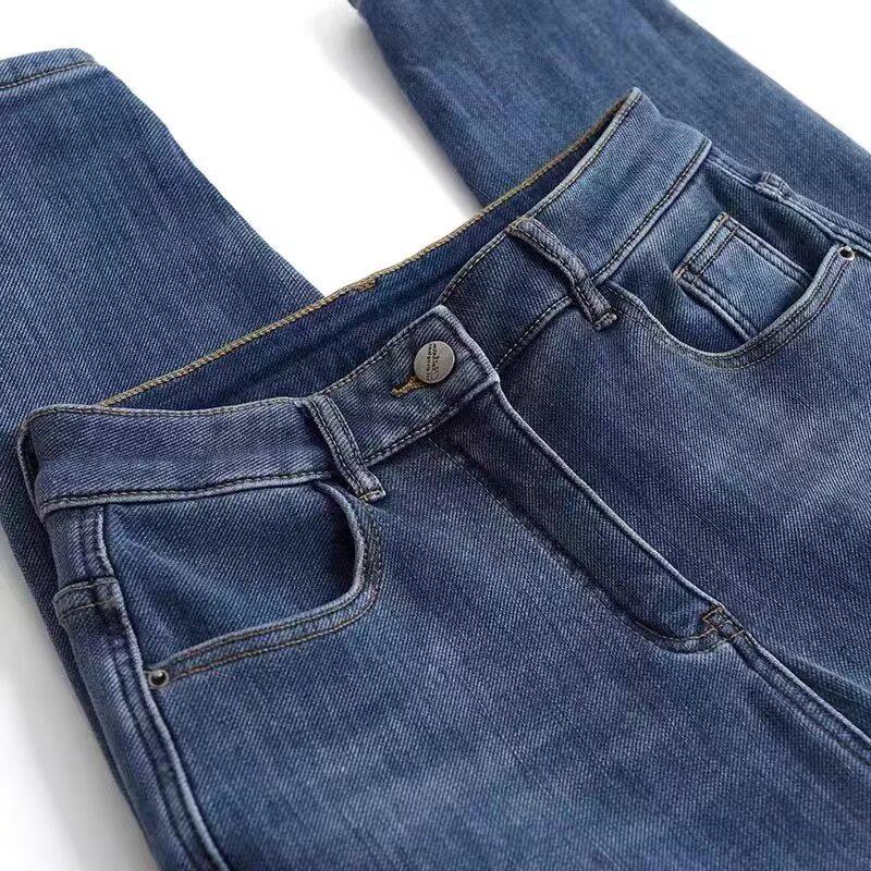 Women's Soft Fleece-Lined Denim Jeans – Comfortable, Flattering, Versatile Dad Pants for Autumn/Winter 2025