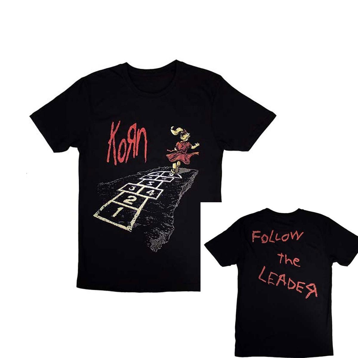 

Korn Follow The Leader Hopscotch Casual TShirt Mens and Womens Luxury Brand Top M