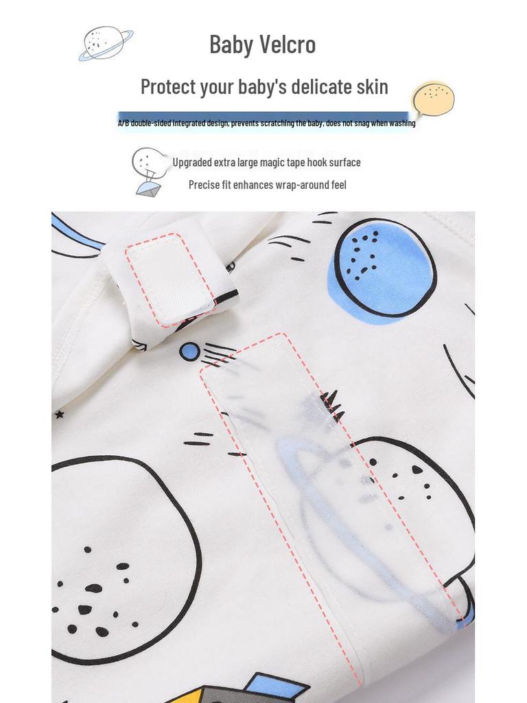 Biduole Reine Baumwolle Baby Puckdecke - Neugeborenen Anti-Schreck-Schlafsack für Frühling & Sommer