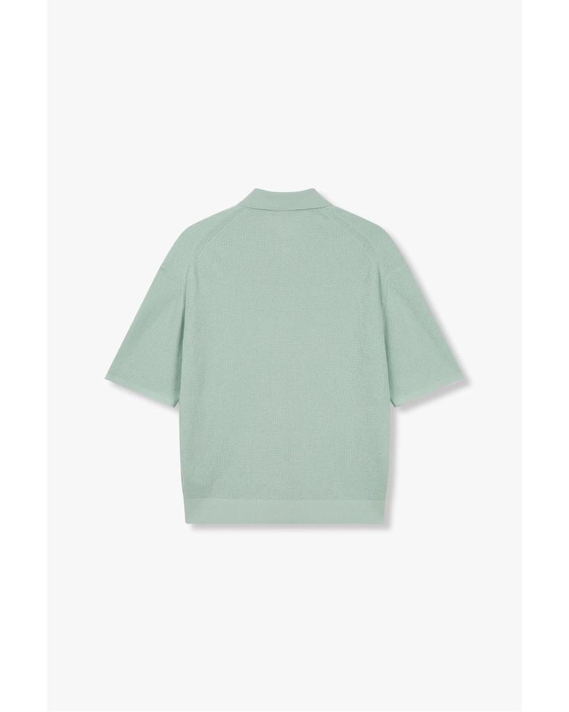 MAN ON THE BOON Paper Yarn Polo Knit_Mint 4714113027