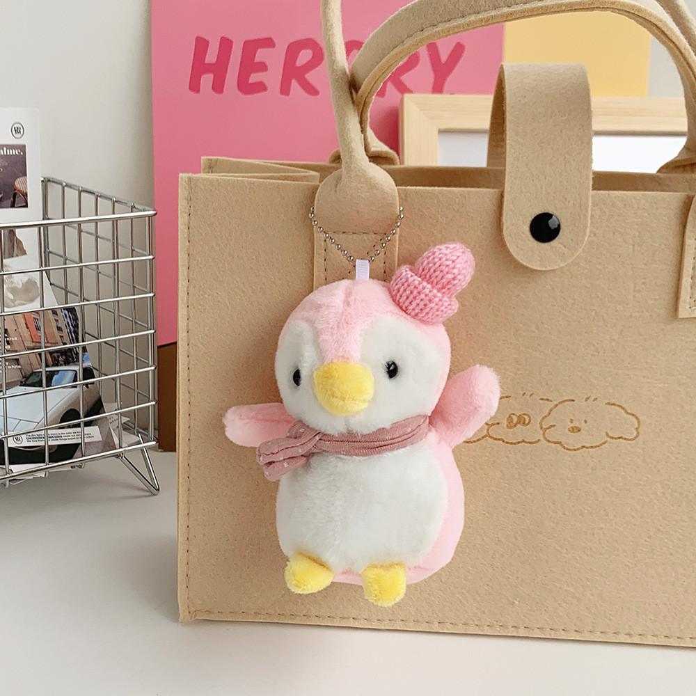 Charming New Little Penguin Plush Toy Keyring Fluffy Bag Accessory Perfect Gift