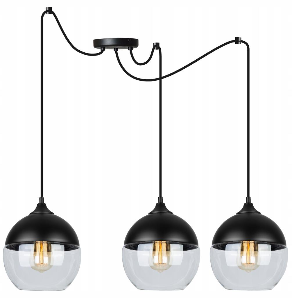 ELEGANT SPIDER HÄNGELAMPE GLAS-SCHIRM