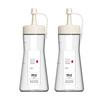 Squeeze Bottle With Cap Transparent Leakproof Plastic Dispenser For Kitchen