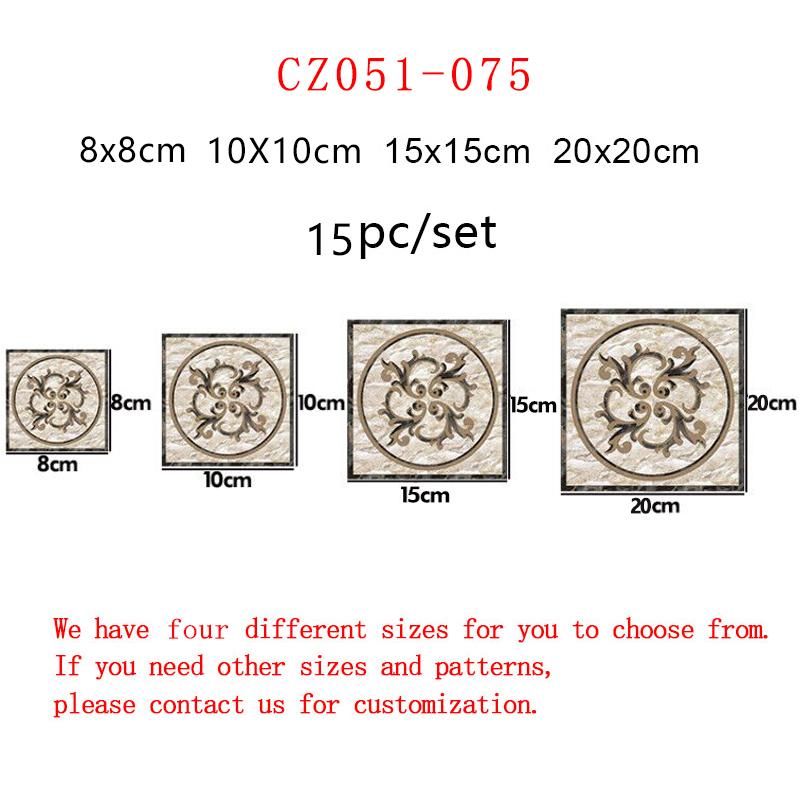 8/10/15/20cm Marble Waterjet Parquet Floor Tiles Diagonal Wall Sticker Bathroom Kitchen Wall Decals Tile Peel & Stick Art Mural
